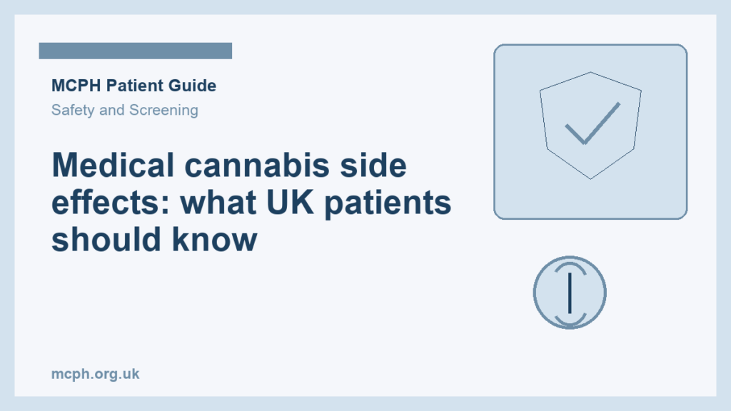 Medical cannabis side effects: what UK patients should know — MCPH patient guide cover