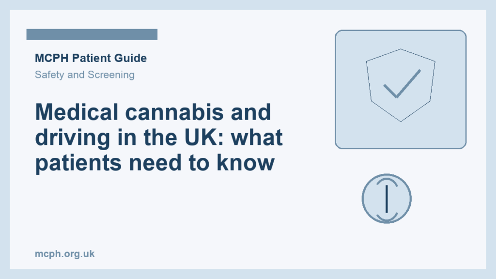 Medical cannabis and driving in the UK: what patients need to know — MCPH patient guide cover