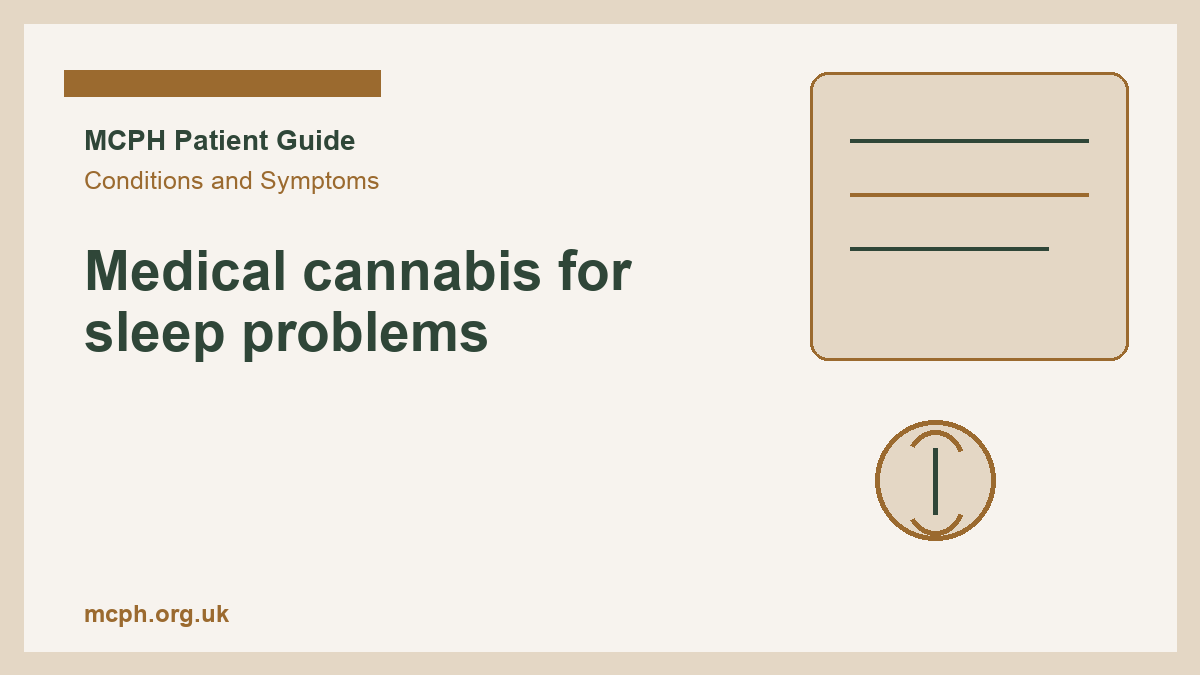 Medical cannabis for sleep problems - MCPH patient guide cover