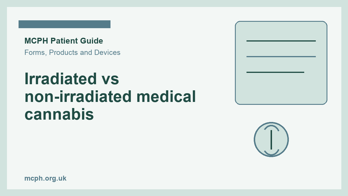 Irradiated vs non-irradiated medical cannabis - MCPH patient guide cover