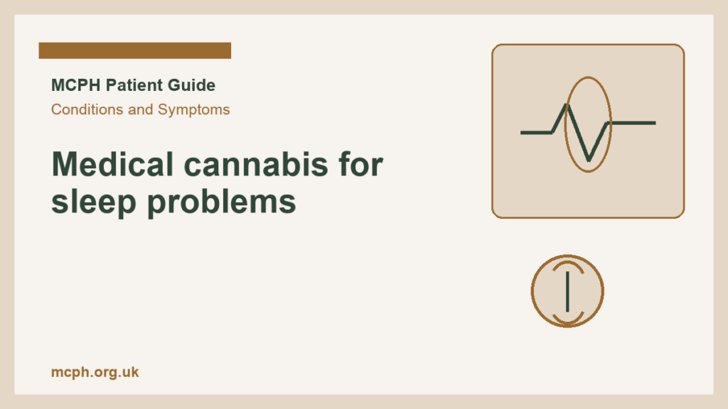 Medical cannabis for sleep problems — MCPH patient guide cover