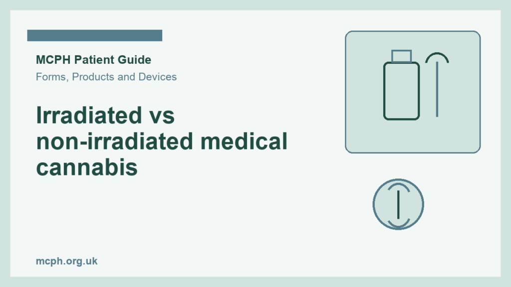 Irradiated vs non-irradiated medical cannabis — MCPH patient guide cover