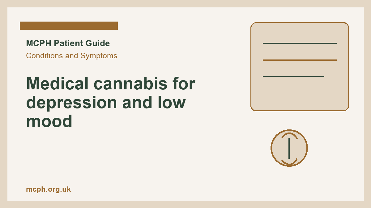 Medical cannabis for depression and low mood - MCPH patient guide cover