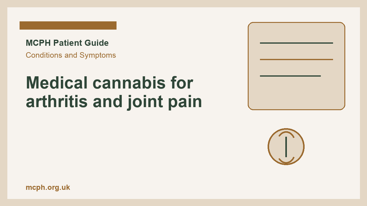 Medical cannabis for arthritis and joint pain - MCPH patient guide cover