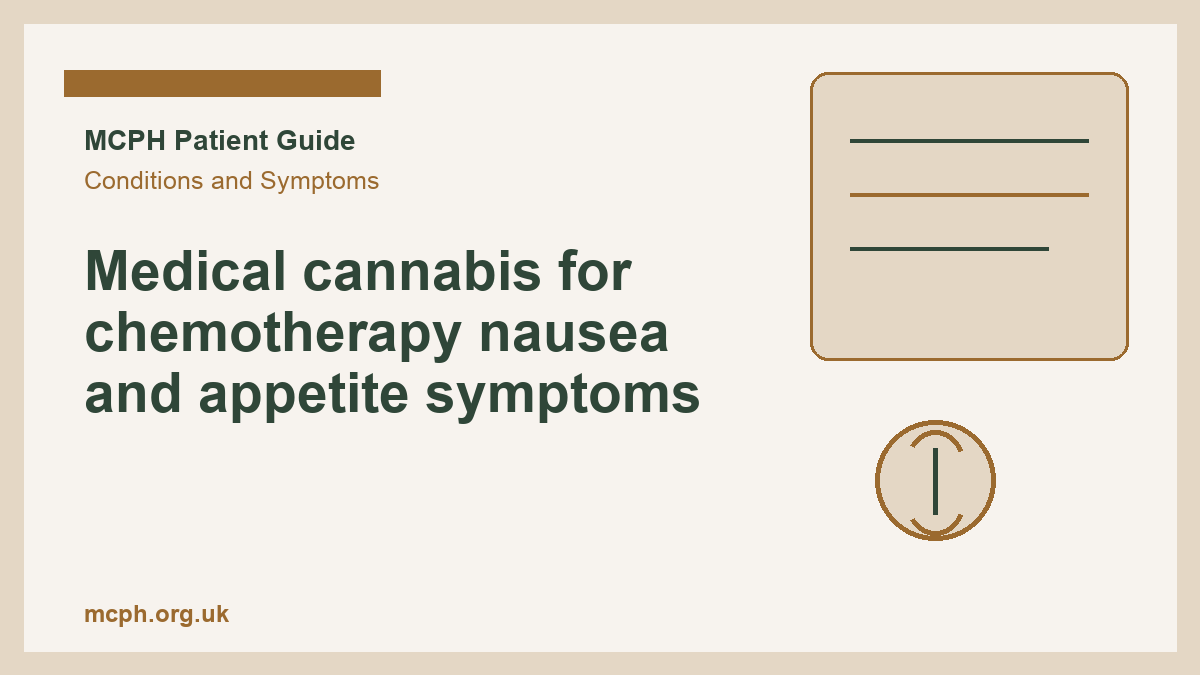 Medical cannabis for chemotherapy nausea and appetite symptoms - MCPH patient guide cover