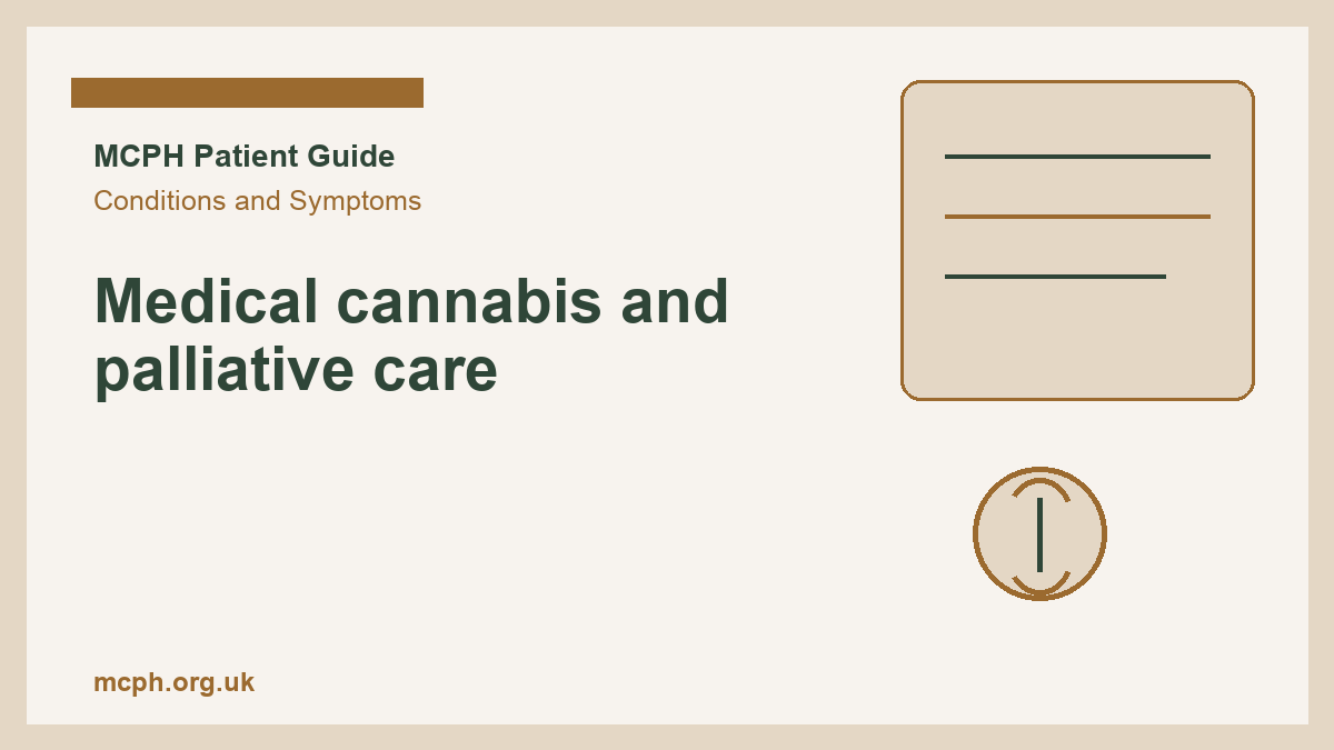 Medical cannabis and palliative care - MCPH patient guide cover