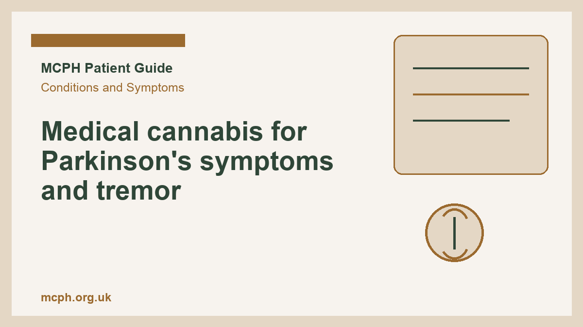 Medical cannabis for Parkinson's symptoms and tremor - MCPH patient guide cover