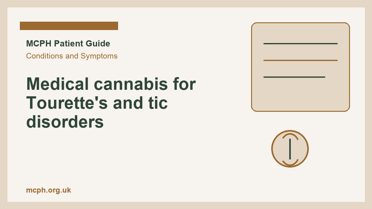 Medical cannabis for Tourette's and tic disorders - MCPH patient guide cover