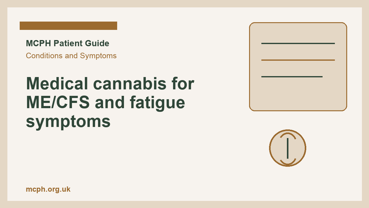 Medical cannabis for ME/CFS and fatigue symptoms - MCPH patient guide cover