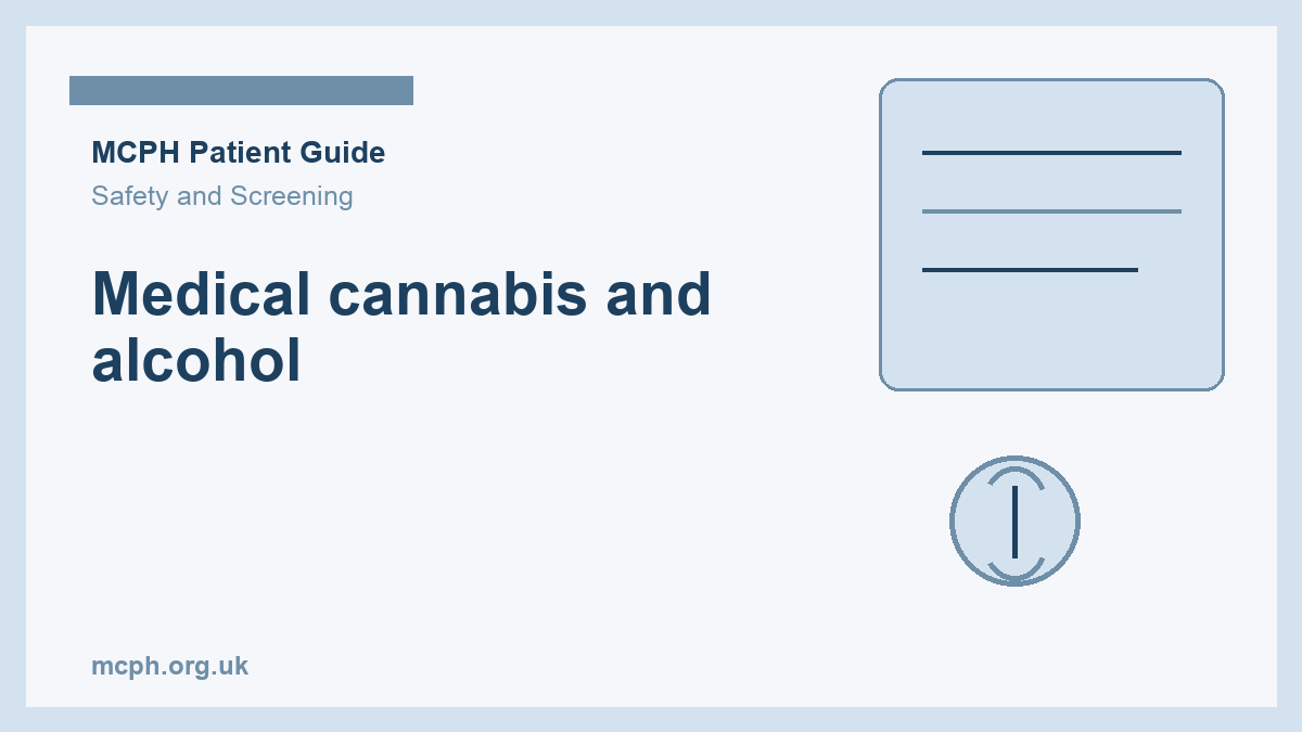 Medical cannabis and alcohol - MCPH patient guide cover