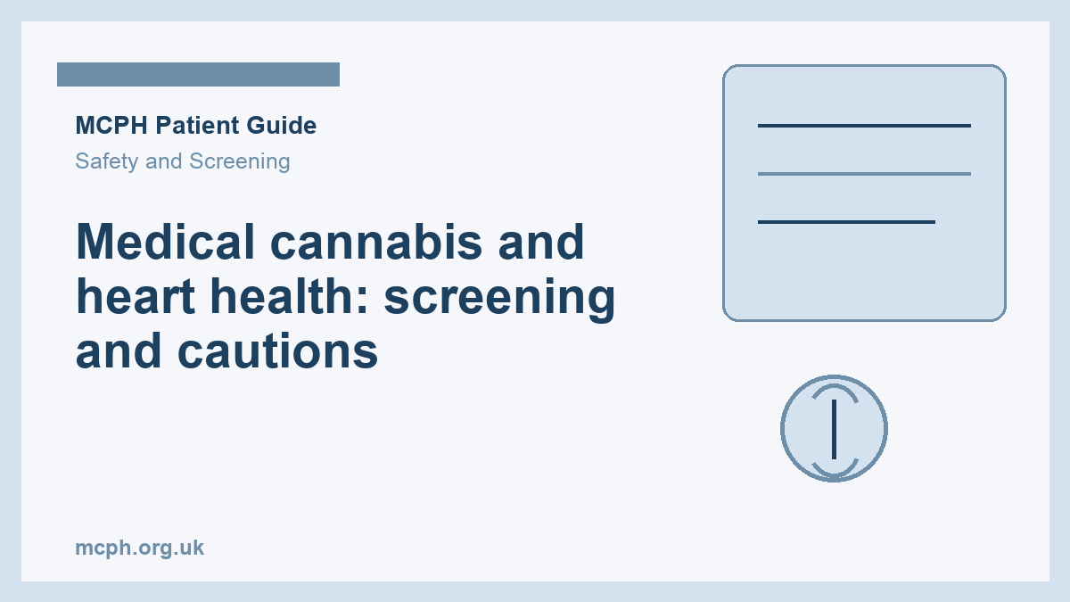 Medical cannabis and heart health: screening and cautions - MCPH patient guide cover