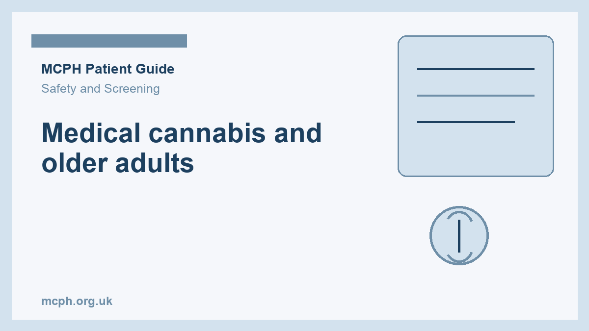 Medical cannabis and older adults - MCPH patient guide cover