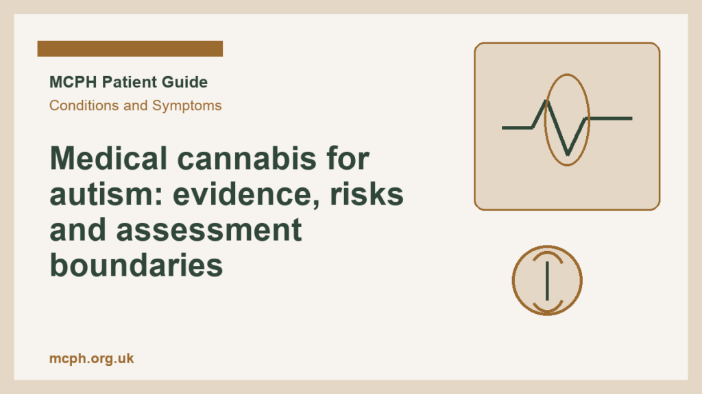 Medical cannabis for autism: evidence, risks and assessment boundaries — MCPH patient guide cover