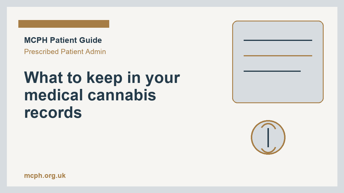 What to keep in your medical cannabis records - MCPH patient guide cover