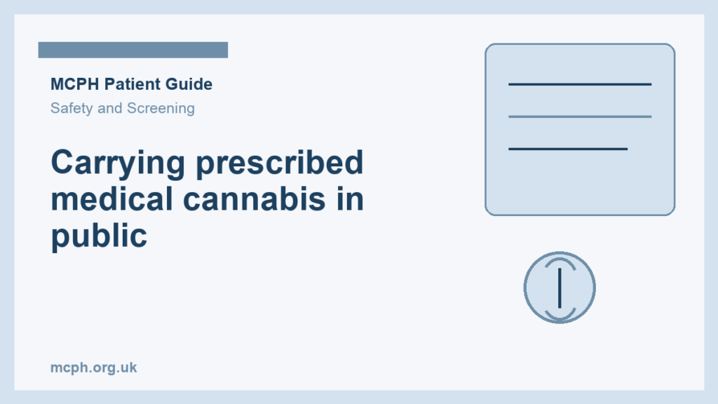 Carrying prescribed medical cannabis in public