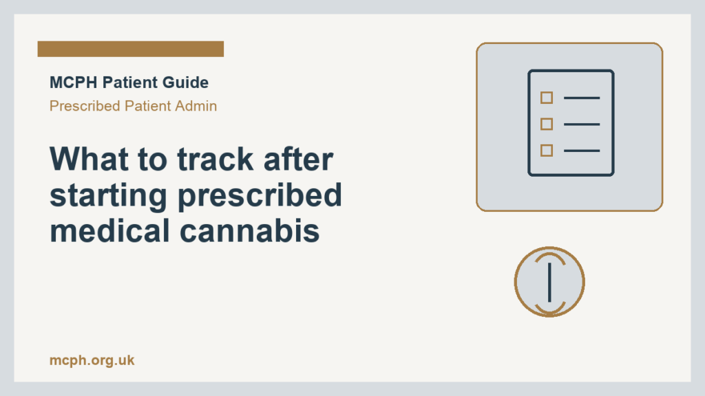 What to track after starting prescribed medical cannabis — MCPH patient guide cover