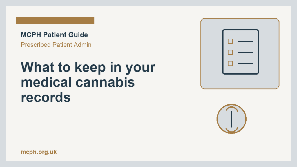 What to keep in your medical cannabis records — MCPH patient guide cover