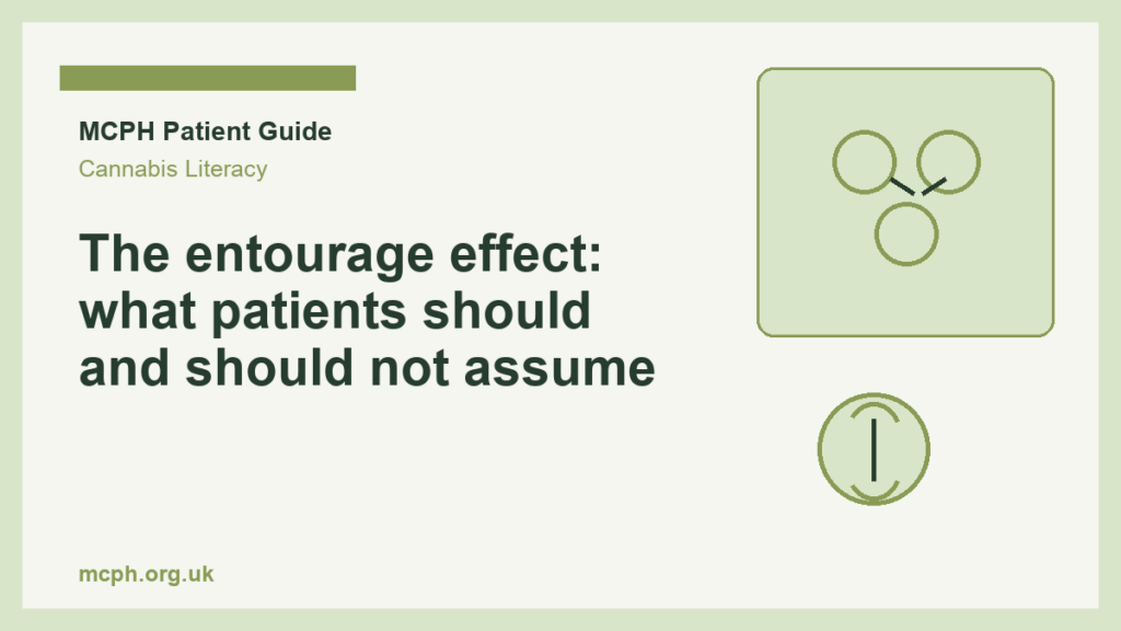 The entourage effect: what patients should and should not assume — MCPH patient guide cover