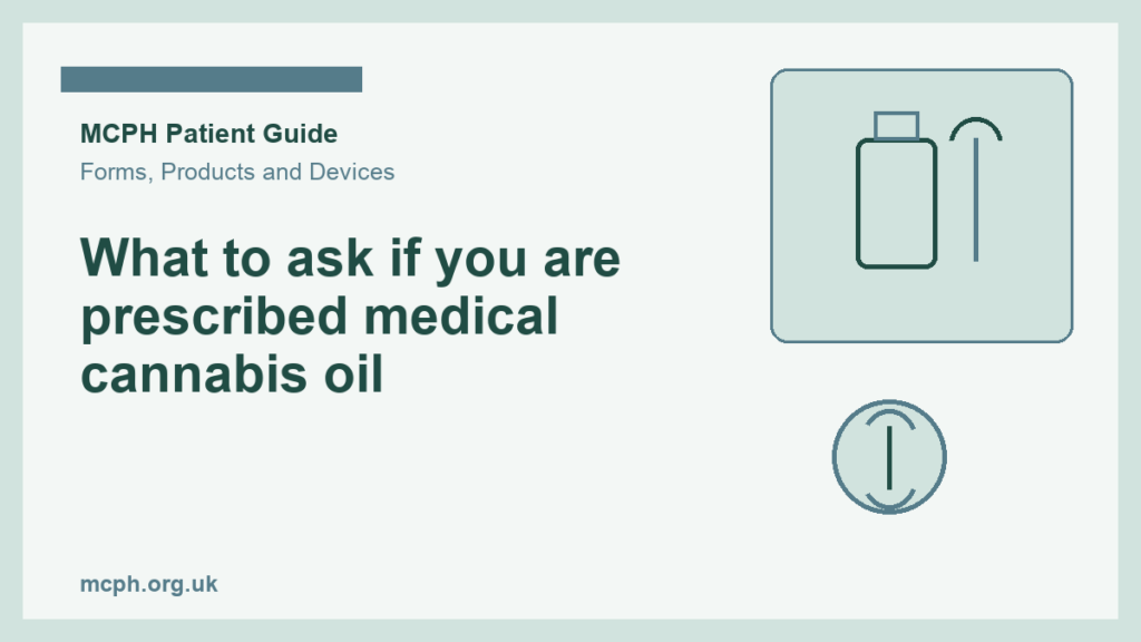 What to ask if you are prescribed medical cannabis oil — MCPH patient guide cover