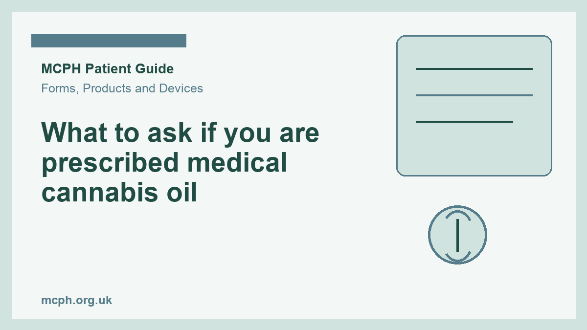 What to ask if you are prescribed medical cannabis oil - MCPH patient guide cover