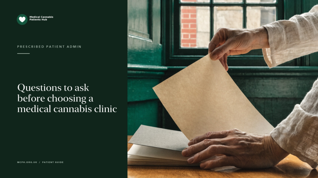 Questions to ask before choosing a medical cannabis clinic — MCPH article cover