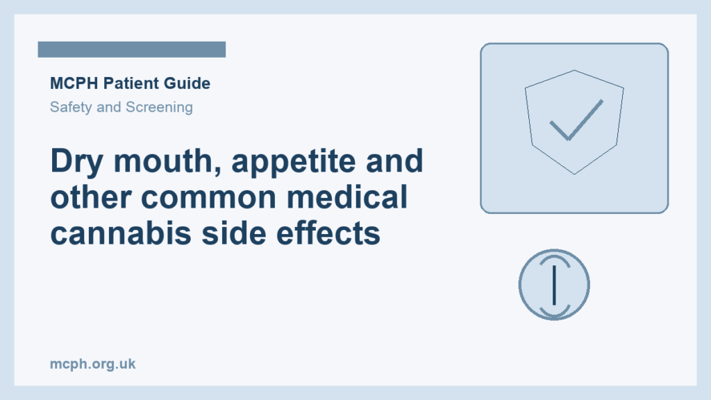 Dry mouth, appetite and other common medical cannabis side effects — MCPH patient guide cover