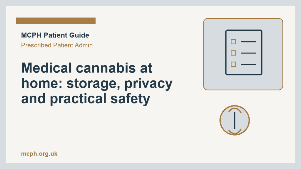 Medical cannabis at home: storage, privacy and practical safety — MCPH patient guide cover