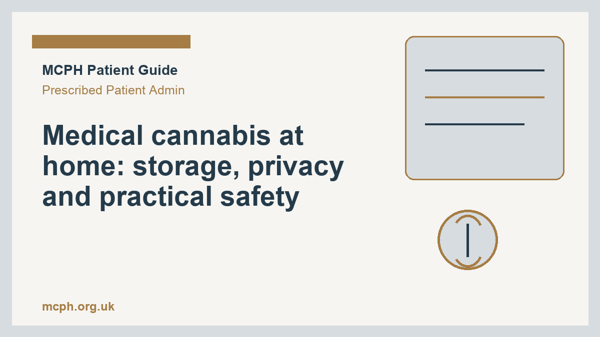 Medical cannabis at home: storage, privacy and practical safety - MCPH patient guide cover