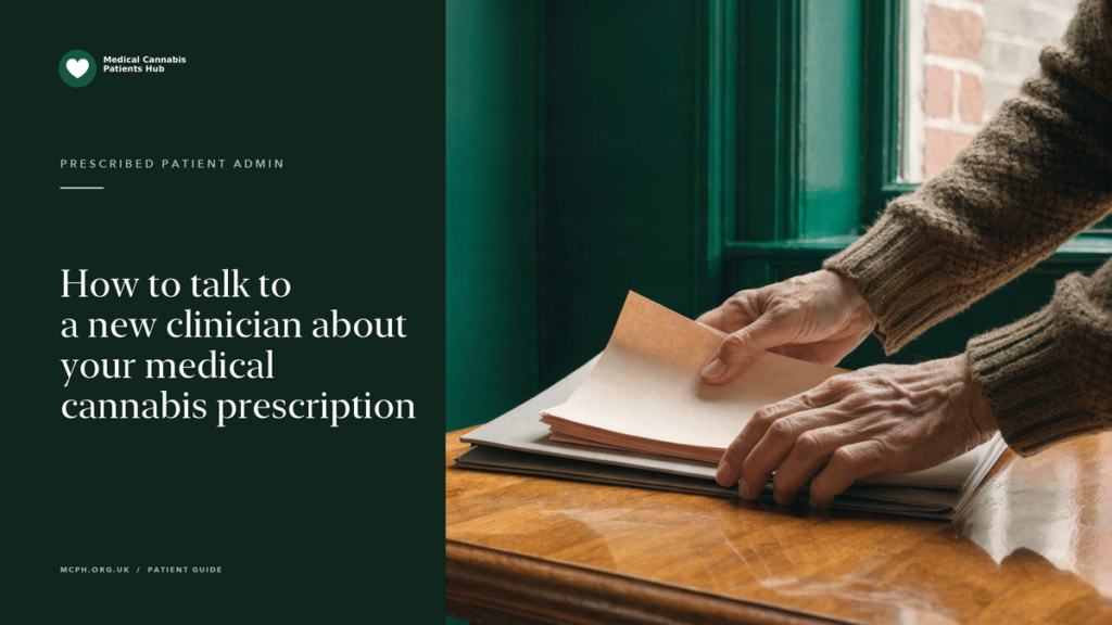 How to talk to a new clinician about your medical cannabis prescription — MCPH article cover