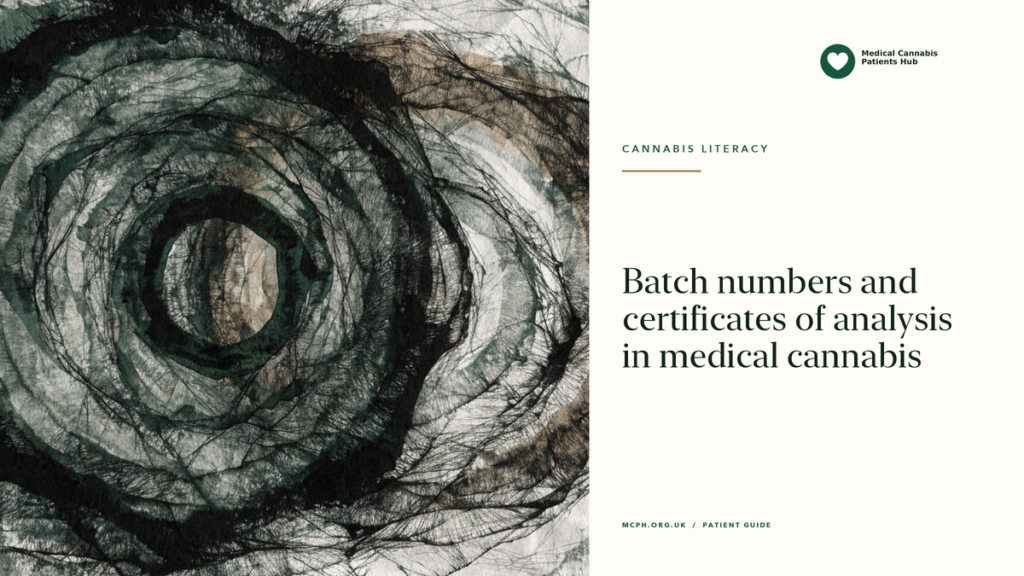 Batch numbers and certificates of analysis in medical cannabis — MCPH article cover