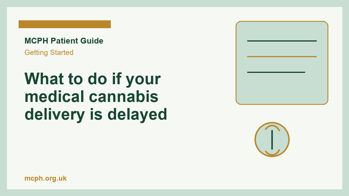 What to do if your medical cannabis delivery is delayed - MCPH patient guide cover