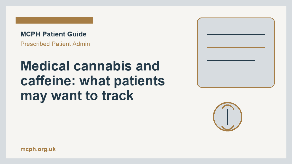 Medical cannabis and caffeine: what patients may want to track - MCPH patient guide cover