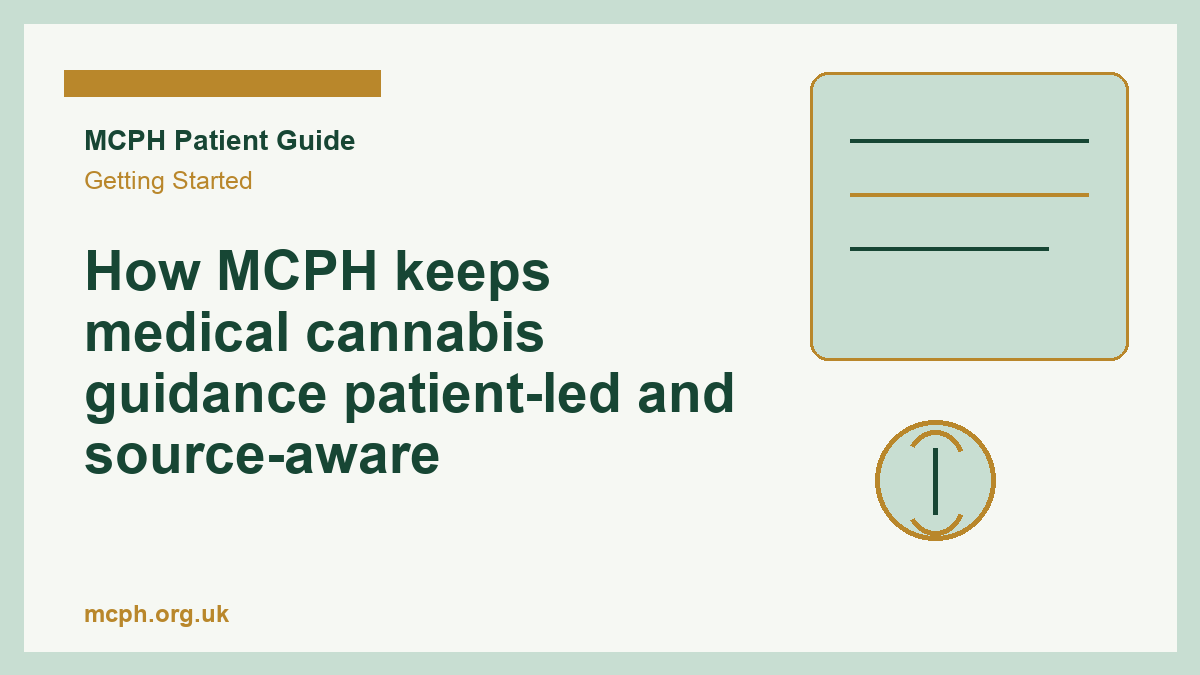 How MCPH keeps medical cannabis guidance patient-led and source-aware - MCPH patient guide cover