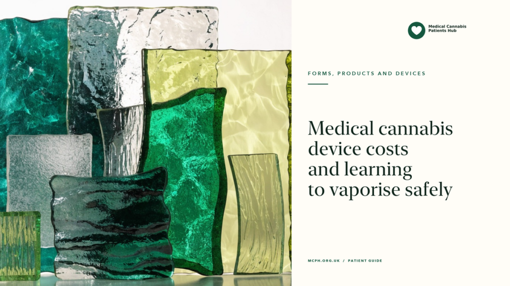 Medical cannabis device costs and learning to vaporise safely - MCPH patient guide cover