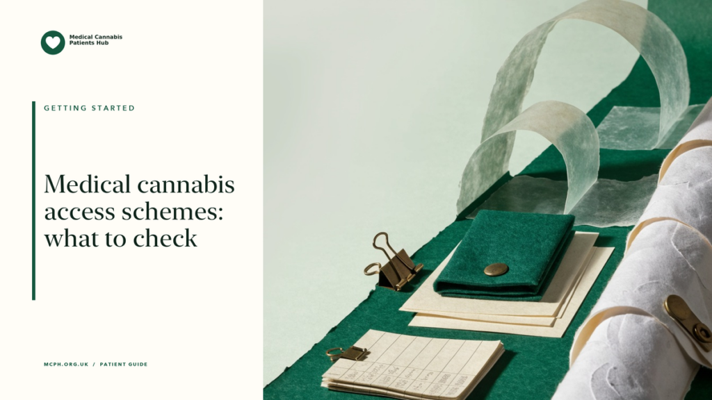 Medical cannabis access schemes: what to check - MCPH patient guide cover