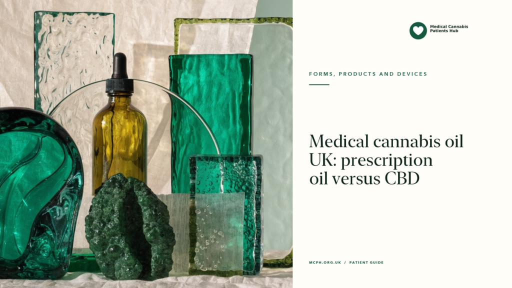 Medical cannabis oil UK: prescription oil versus CBD - MCPH patient guide cover