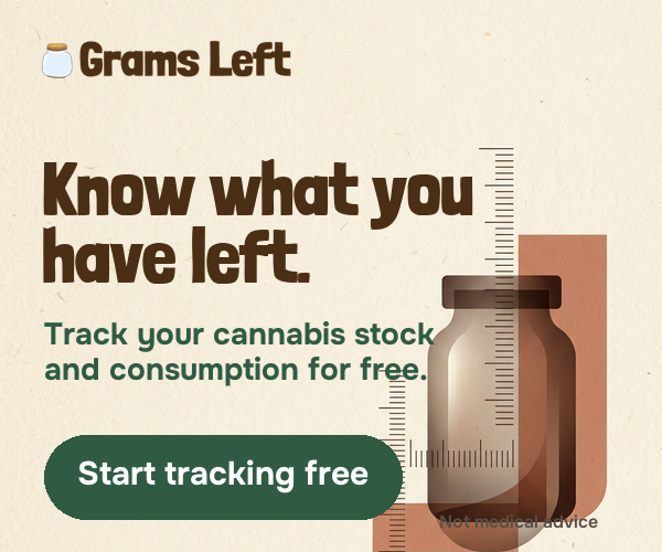 Grams Left: know what you have left and track cannabis stock for free